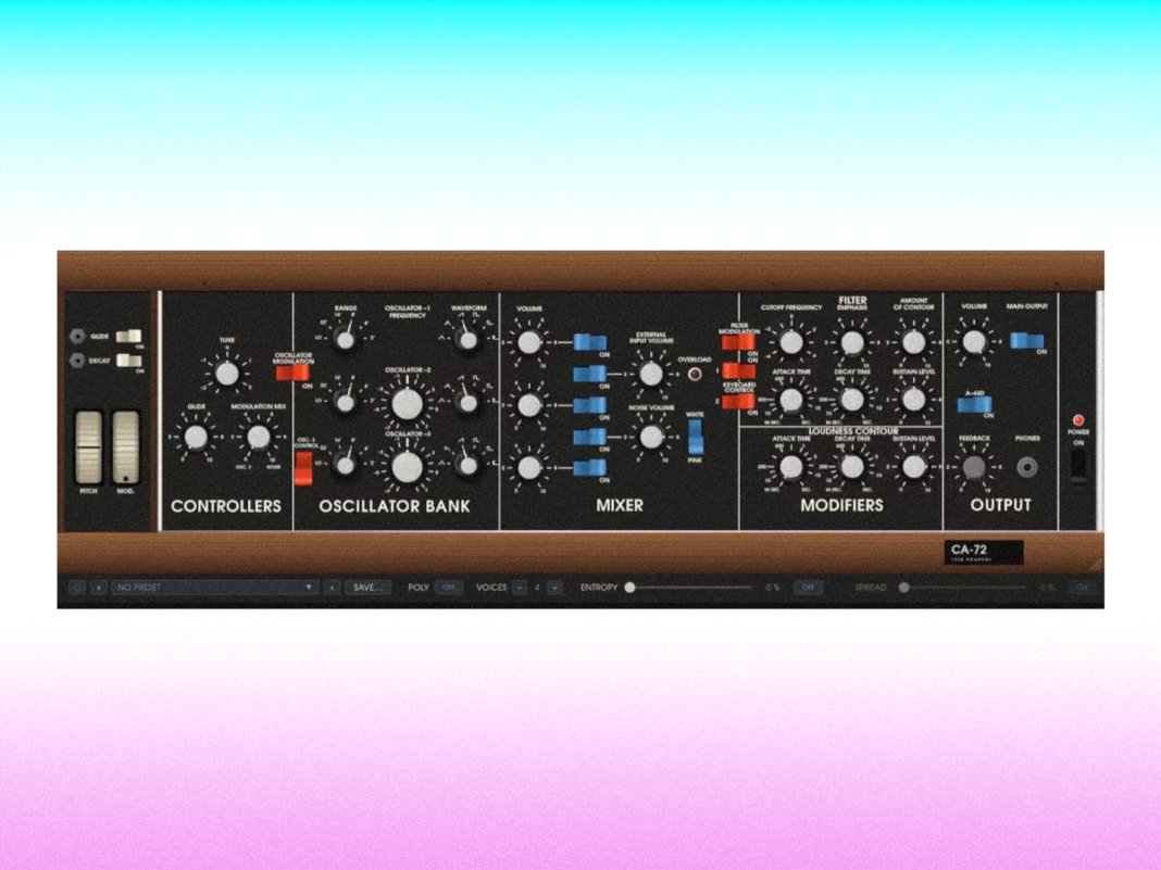 อยากได้ปลั๊กอินจำลอง Minimoog Model D ฟรีไหม? Idle Foundry ปล่อย CA-72 ออกมาให้ใช้งานแล้ว